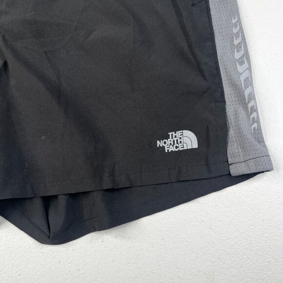 The North Face Flash Dry Running Shorts Mens S Black Flight Series Black Gray - Picture 2 of 11